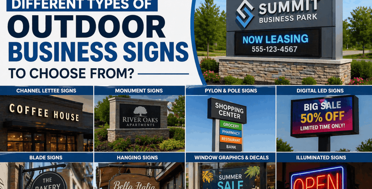 8 Types of Outdoor Business Signs Every Business Should Know