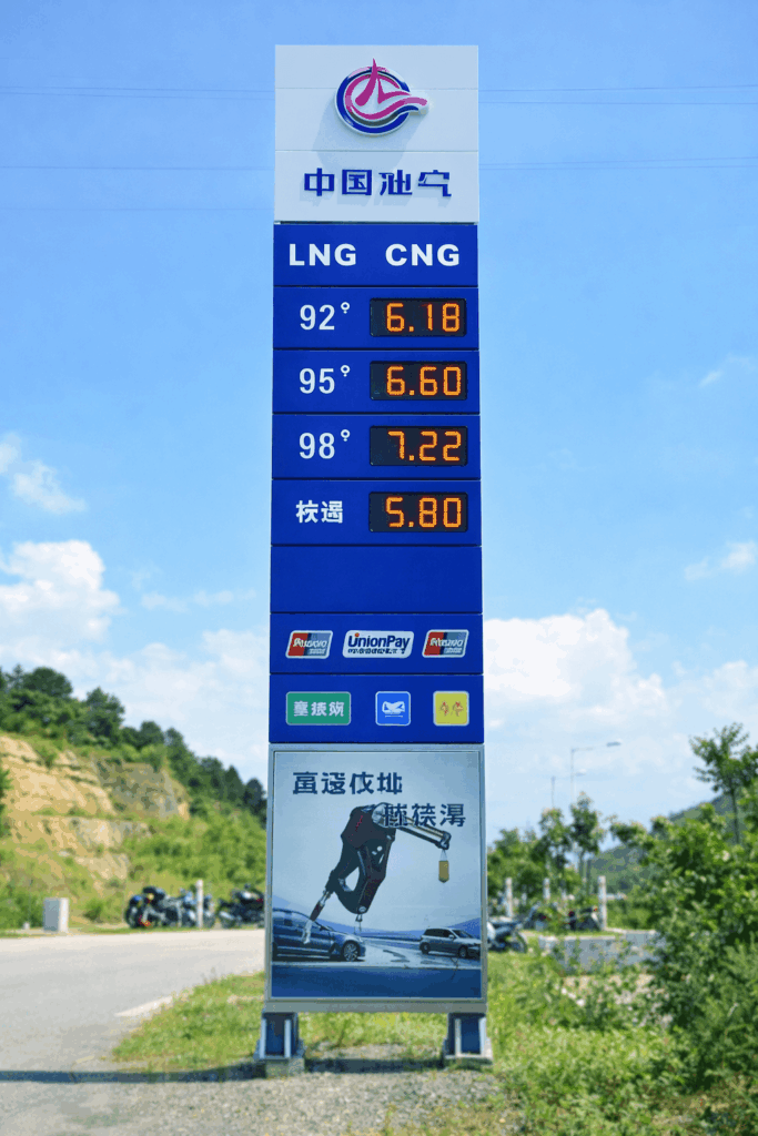 Gas station LED price signs