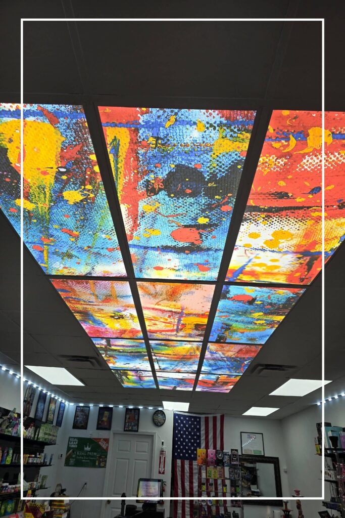 Custom printed ceiling tiles Dallas TX