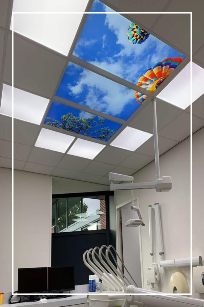 Dental clinic sky ceiling in Dallas