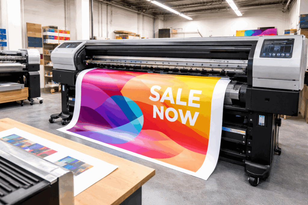 Large format printing service in Dallas producing high-resolution vinyl banner